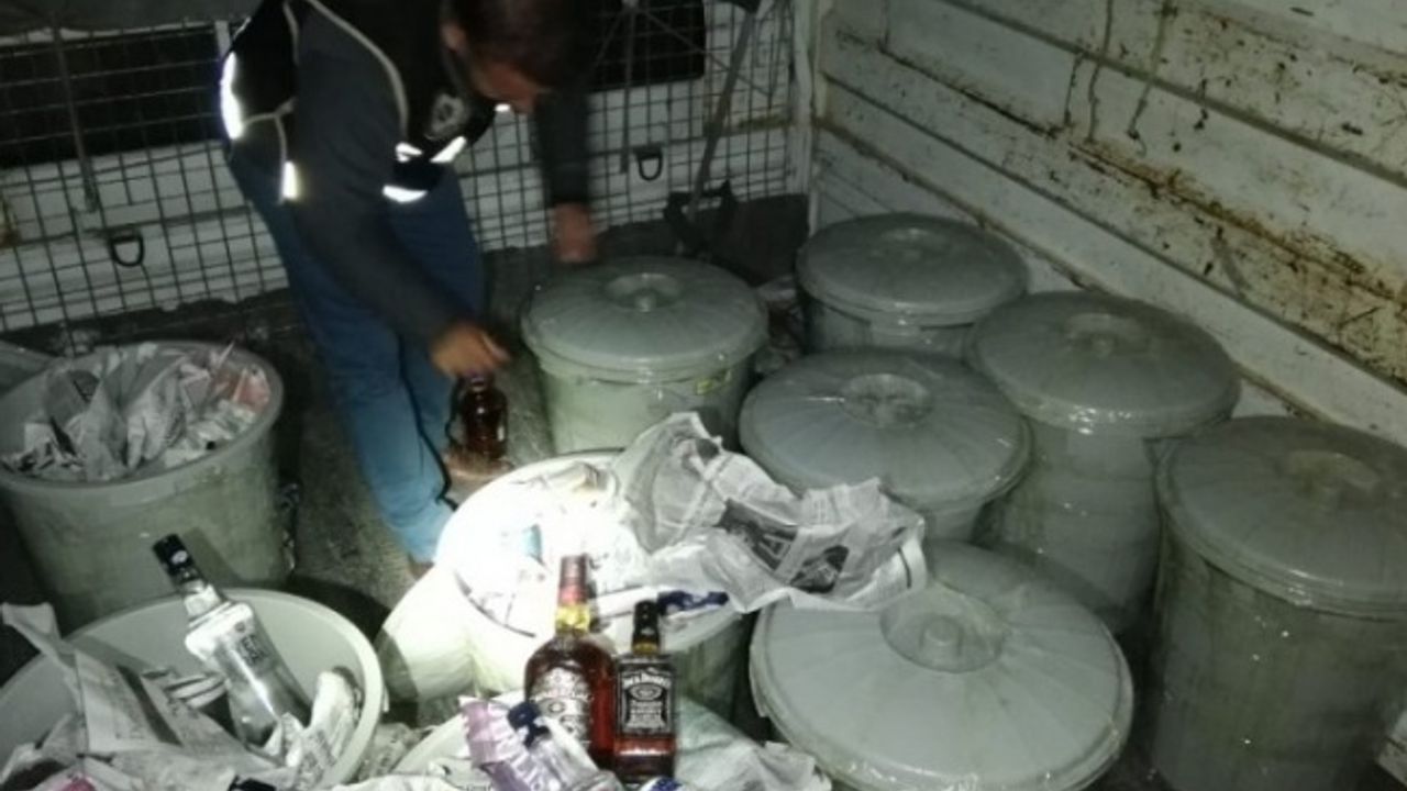 Kayseri'de 463 şişe kaçak içki ele geçirildi !