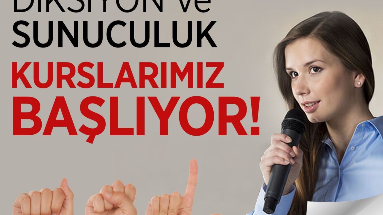 Ücretsiz Diksiyon, Spikerlik ve Sunuculuk Kursu Açılıyor