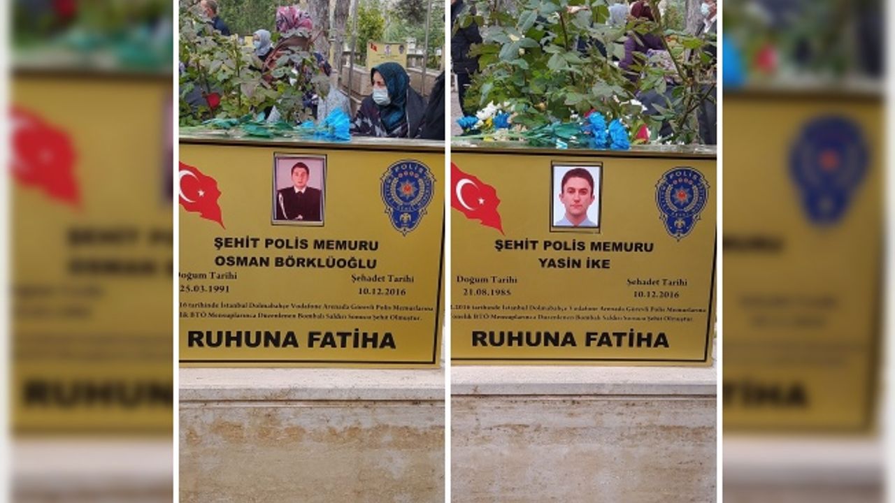 Şehit polisler Osman Börklüoğlu ve Yasin İke dualarla yad edildi