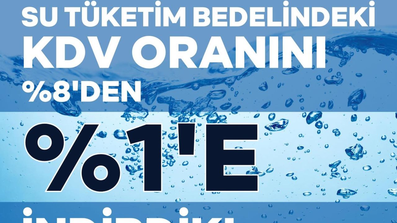Başkan Büyükkılıç: “Su tüketim bedelindeki KDV oranını yüzde 1'e düşürdük”