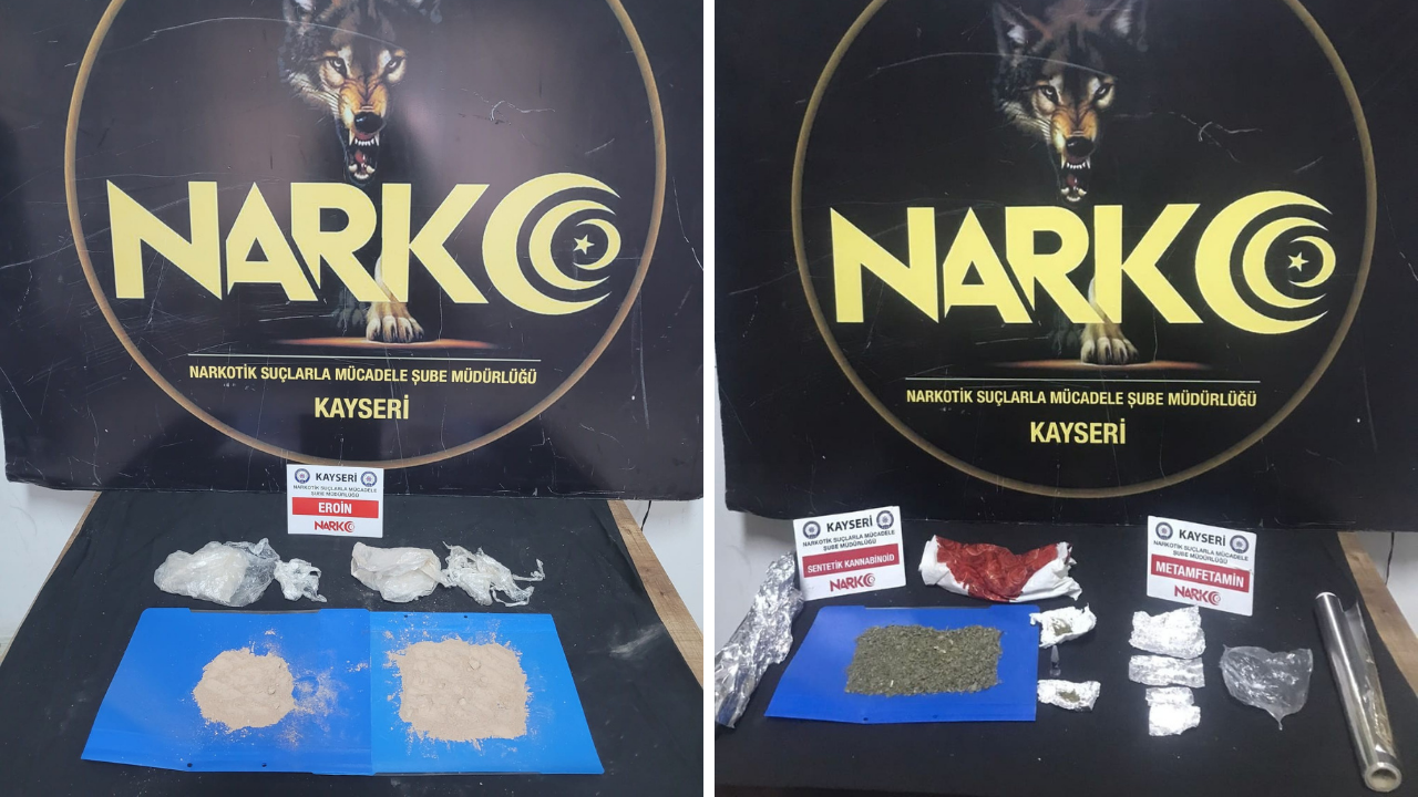 Kayseri’de uyuşturucu operasyonu: 2 gözaltı!