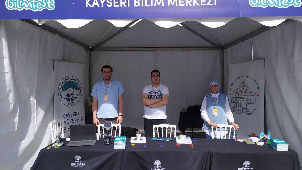 Kayseri Bilim Merkezi, Konya Bilimfest’te ilgi odağı oldu