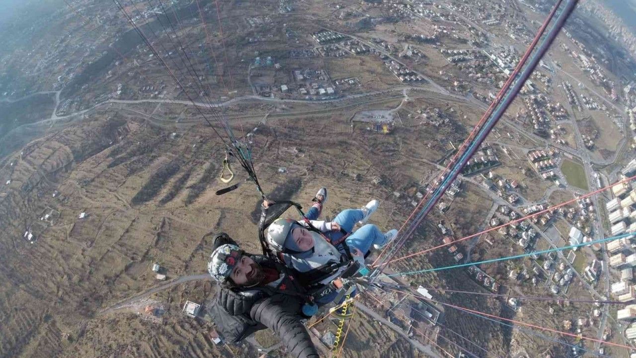 Engelli vatandaşlar Kayseri’yi havadan izledi