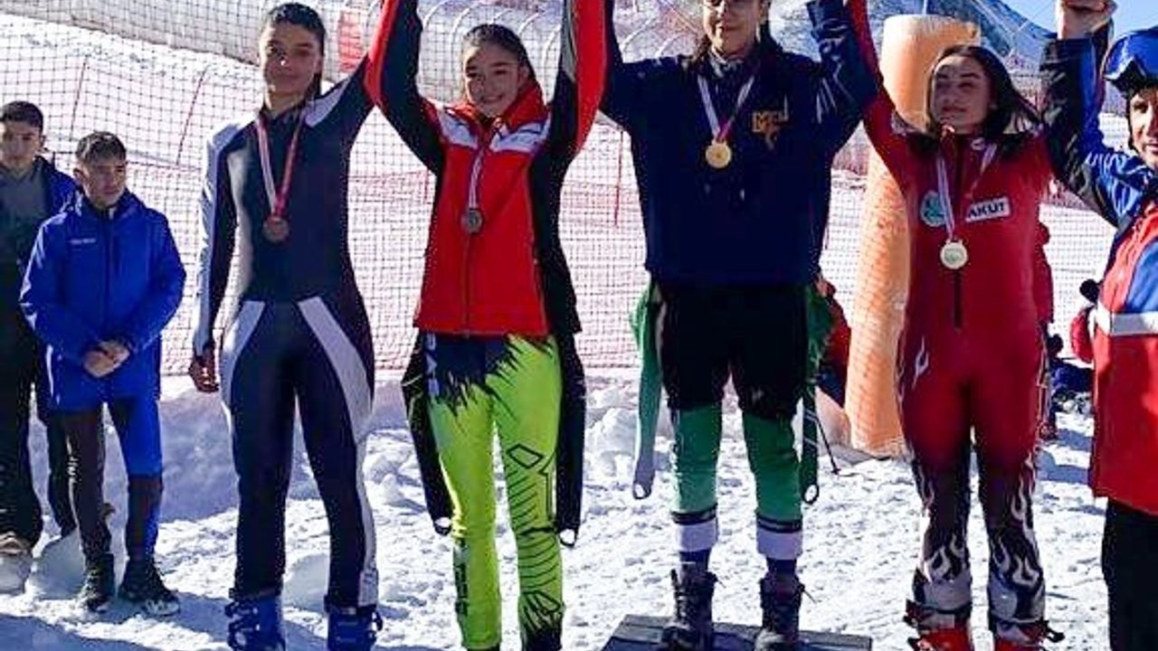Okullar Arası Kayak İl Birinciliği yarışları yapıldı
