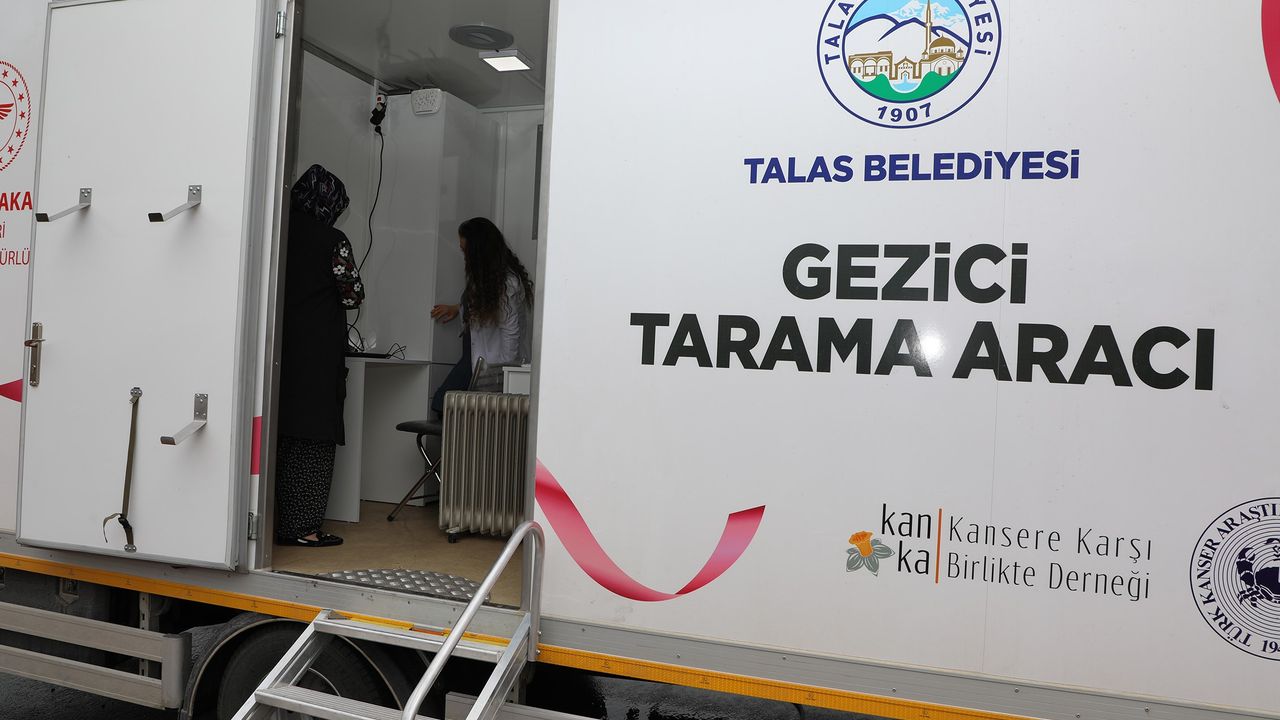 Talas’ın 'Gezici Kanser Tarama Aracı' Yollarda