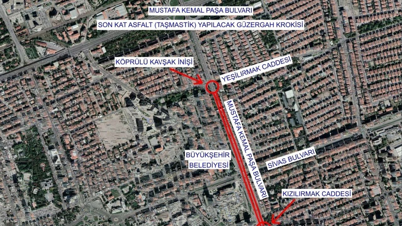 Büyükşehir’den Mustafa Kemal Paşa Bulvarı’nda ’Taş Mastik’ asfalt çalışması