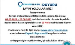 Ulaşım A.Ş.’den önemli duyuru