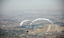 Kayseri’de yamaç paraşütü heyecanı