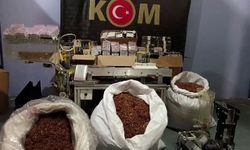 Kaçak sigara imalathanesine baskın: 400 bin TL’lik malzeme ele geçirildi