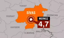 Sivas'ta 4 büyüklüğünde deprem meydana geldi.
