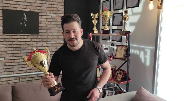 Develili kuaför Faruk Kafkas, dünya şampiyonu oldu
