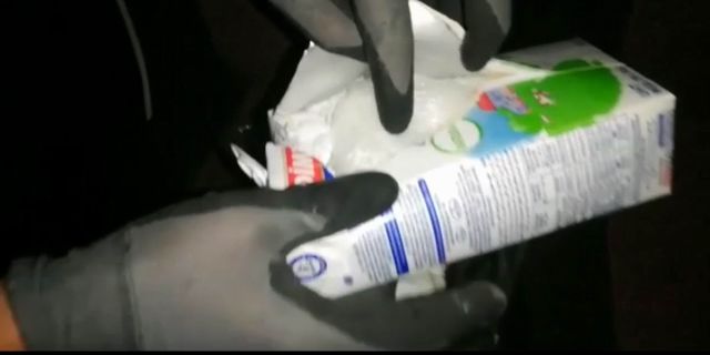 Süt kutusunda uyuşturucu ticareti