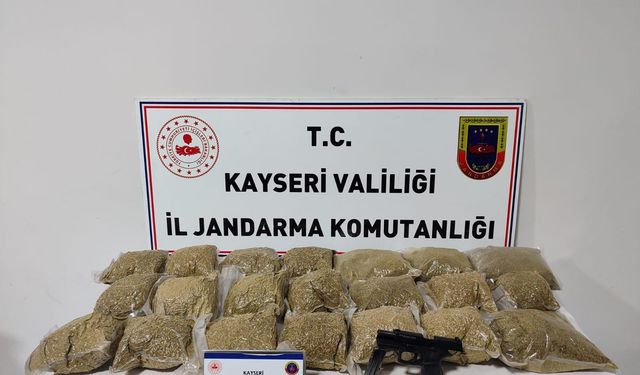 Kayseri'de 16 kilo bonzai yakalandı!