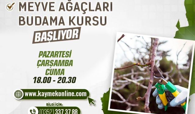 Büyükşehirden ’Meyve ağaçları budama kursu’