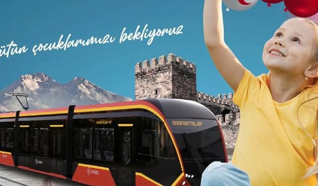 Kayseri'de Çocuklar İçin Özel 'Çocuk Treni' Etkinliğiyle 23 Nisan Coşkusu
