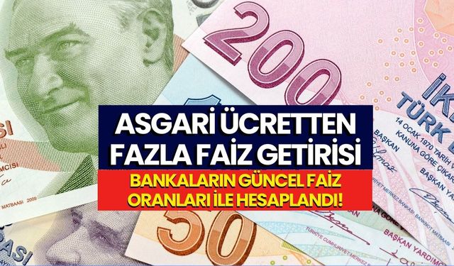 Asgari Ücretten Fazla Para Verilecek! Mevduat Faizi Hesaplandı