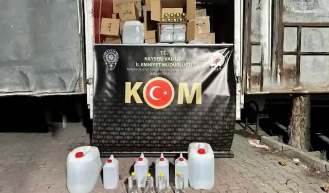 Kayseri'de Kaçak Etil Alkol Operasyonu