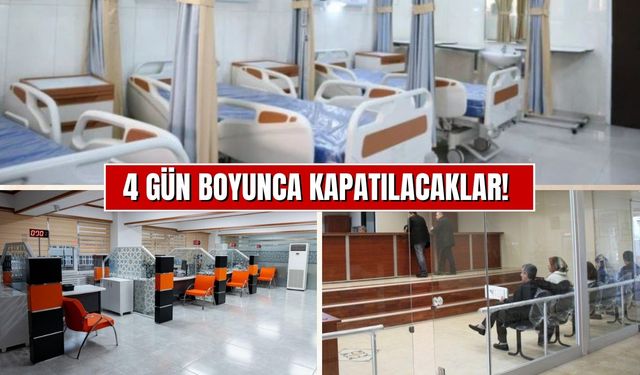 Resmi Açıklama Geldi! Bu Yerler 4 Gün Boyunca Kapatılacak