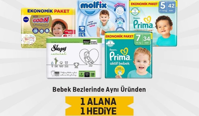 Bebek Bezlerinde 1 ALANA 1 HEDİYE! Migros Kampanyası Başladı