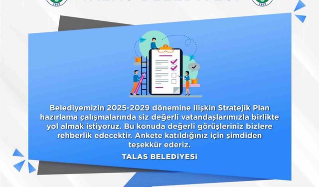 Talas Belediyesi, Vatandaş Görüşlerini Alarak Yeni Stratejik Planını Şekillendiriyor