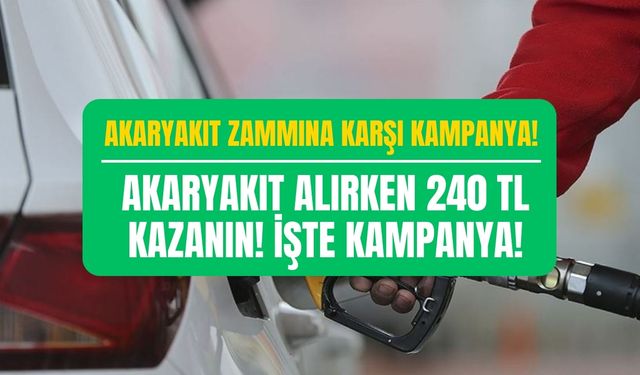 Arabası Olan ve Akaryakıt Alacaklara 240 TL İndirim! Zamlı Benzin ve Mazot İndirimli Alınacak