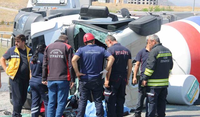 Bakır Beton'a ait mikser devrildi: 1 ölü!