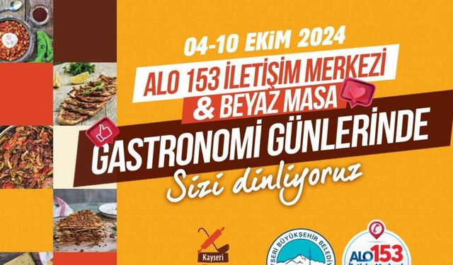 Alo 153 ve Beyaz Masa, Gastronomi Günleri’nde vatandaşı dinleyecek