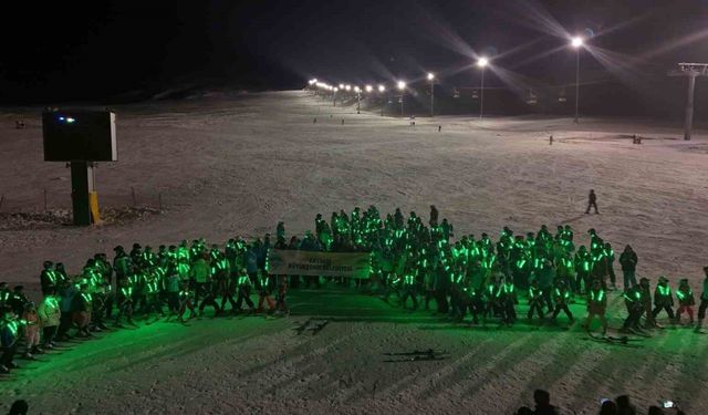 Erciyes’te spor şenliği ve gece kayağı