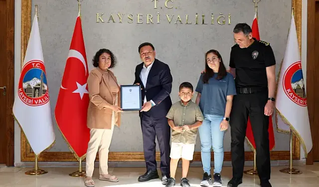 Kayserili Şehit Polis Memuru İbrahim Birol’un Şehadet Belgesi Ailesine Teslim Edildi