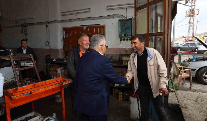 Pınarbaşı Sanayi Esnafına Başkan Büyükkılıç'tan Destek Ziyareti