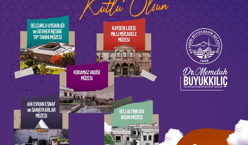 Başkan Büyükkılıç: “Müzeler Haftası’nda Büyükşehir’in müzeleri ücretsiz olacak”