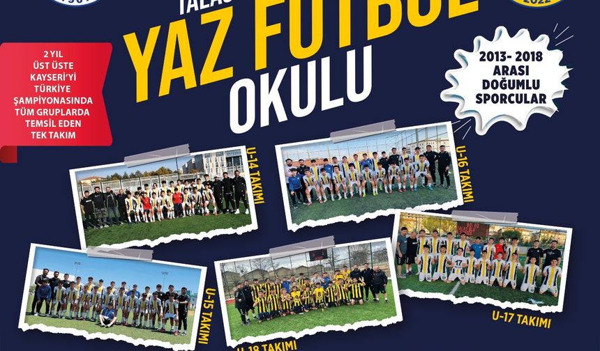 Talas’ta Yetenekler Sahaya İniyor: Yaz Futbol Okulu Başladı